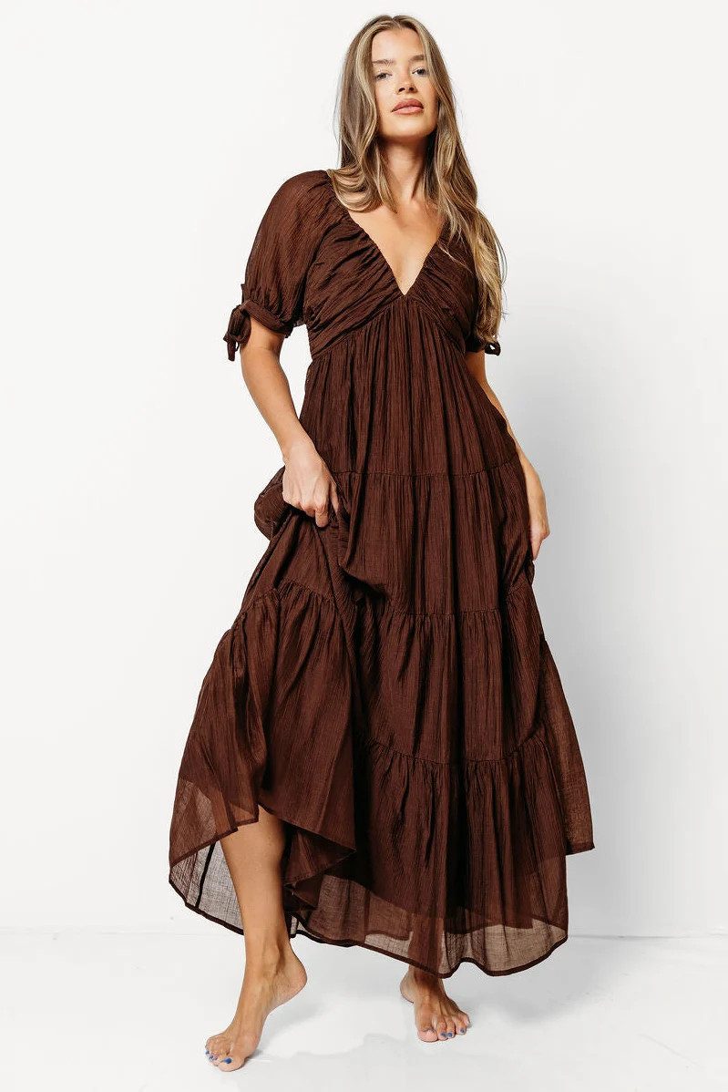 Grayson Maxi Dress in Espresso - Bump Friendly & Inclusive Sizing | Worth Collective