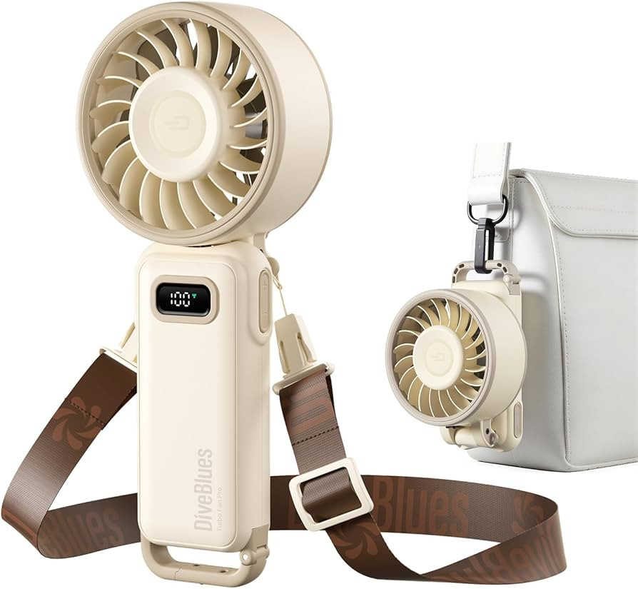 Diveblues Handventilator Tragbarer Turbo-Ventilator mit 100 Stufen und 7,4m/s Starkem Luftstrom, ... | Amazon (DE)