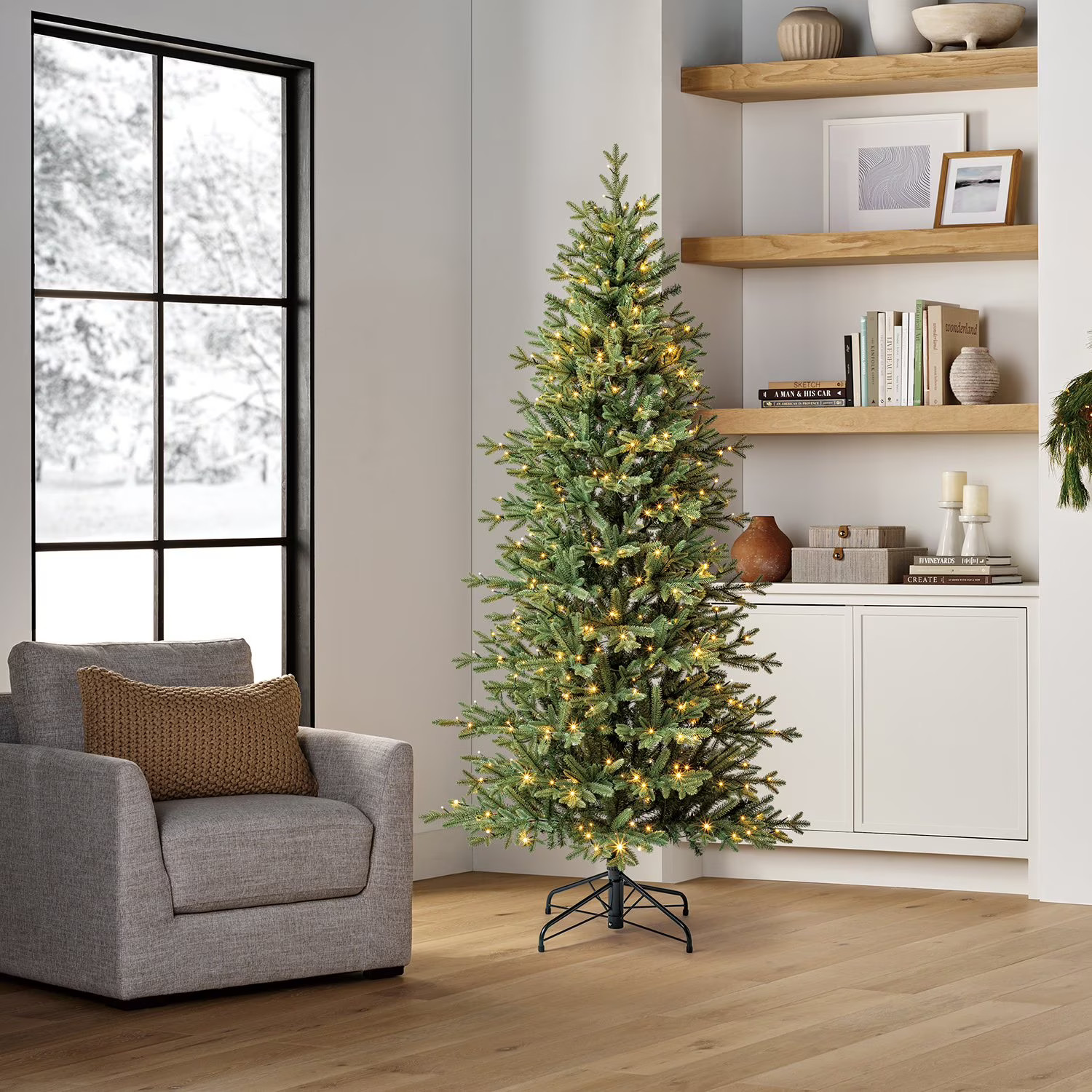 Member's Mark 7' Slim Linden Fir Pre-Lit Christmas Tree | Sam's Club