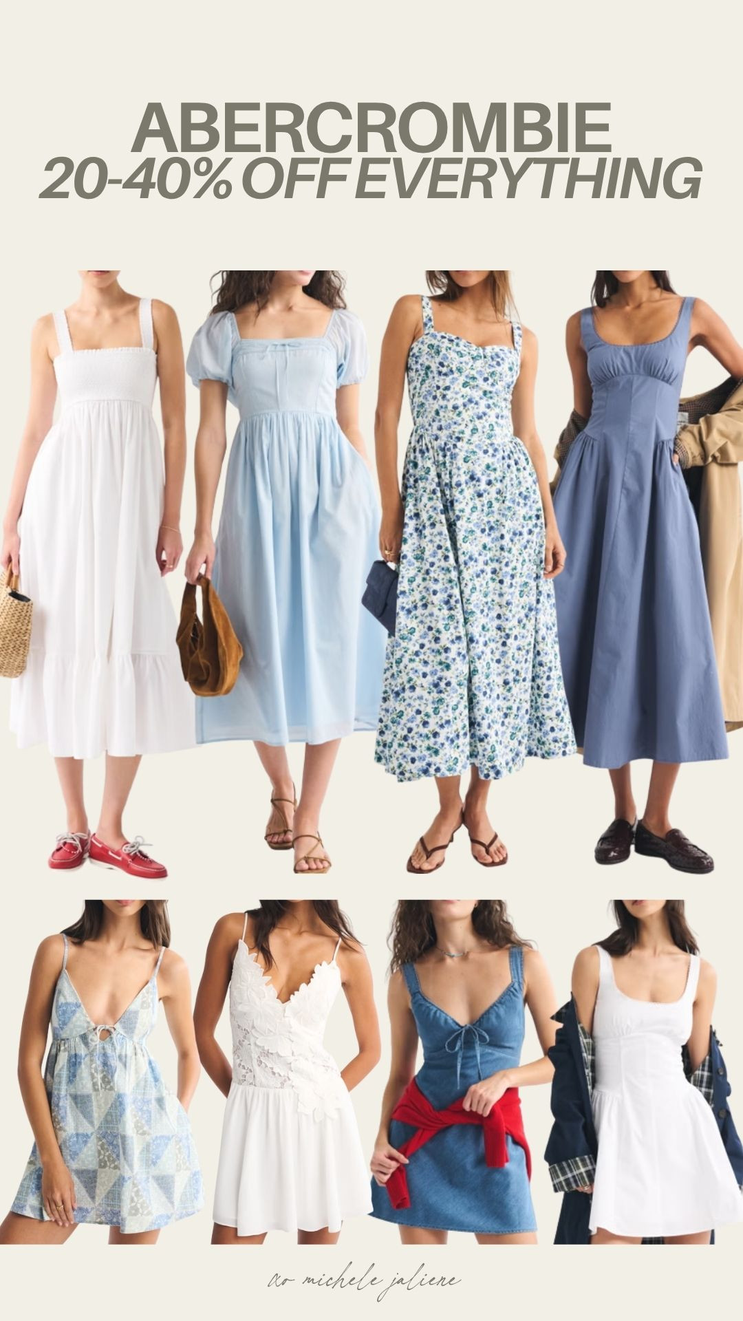 last day to get 20-40% off everything from abercrombie 🤍 use code SPRINGAF for an extra 15% off!

sale alert, watchnow, spring fashion, maxi dress, mini dress, casual outfit, michele jaliene 

 #LTKootd #LTKSeasonal #LTKPetite
