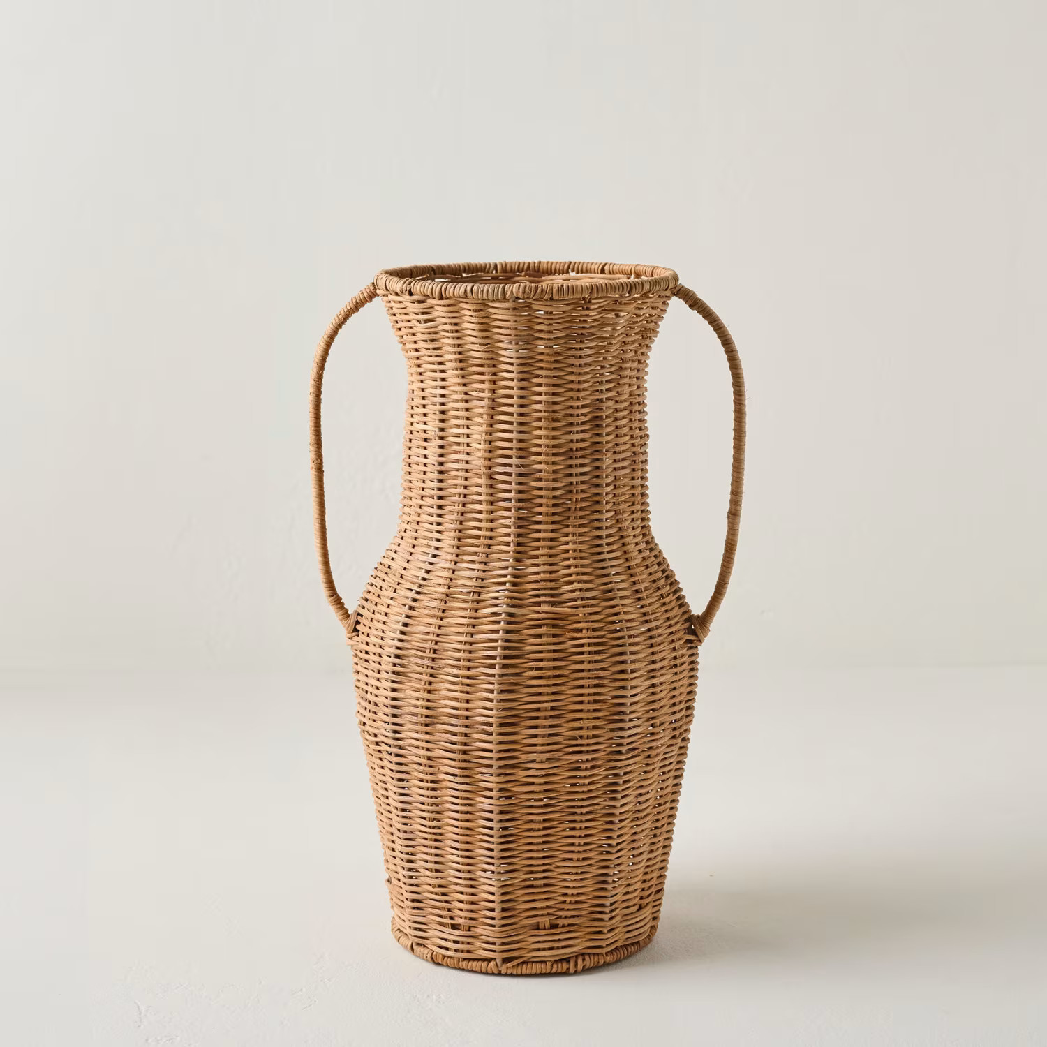 Tall Rattan Vase with Handles | Magnolia