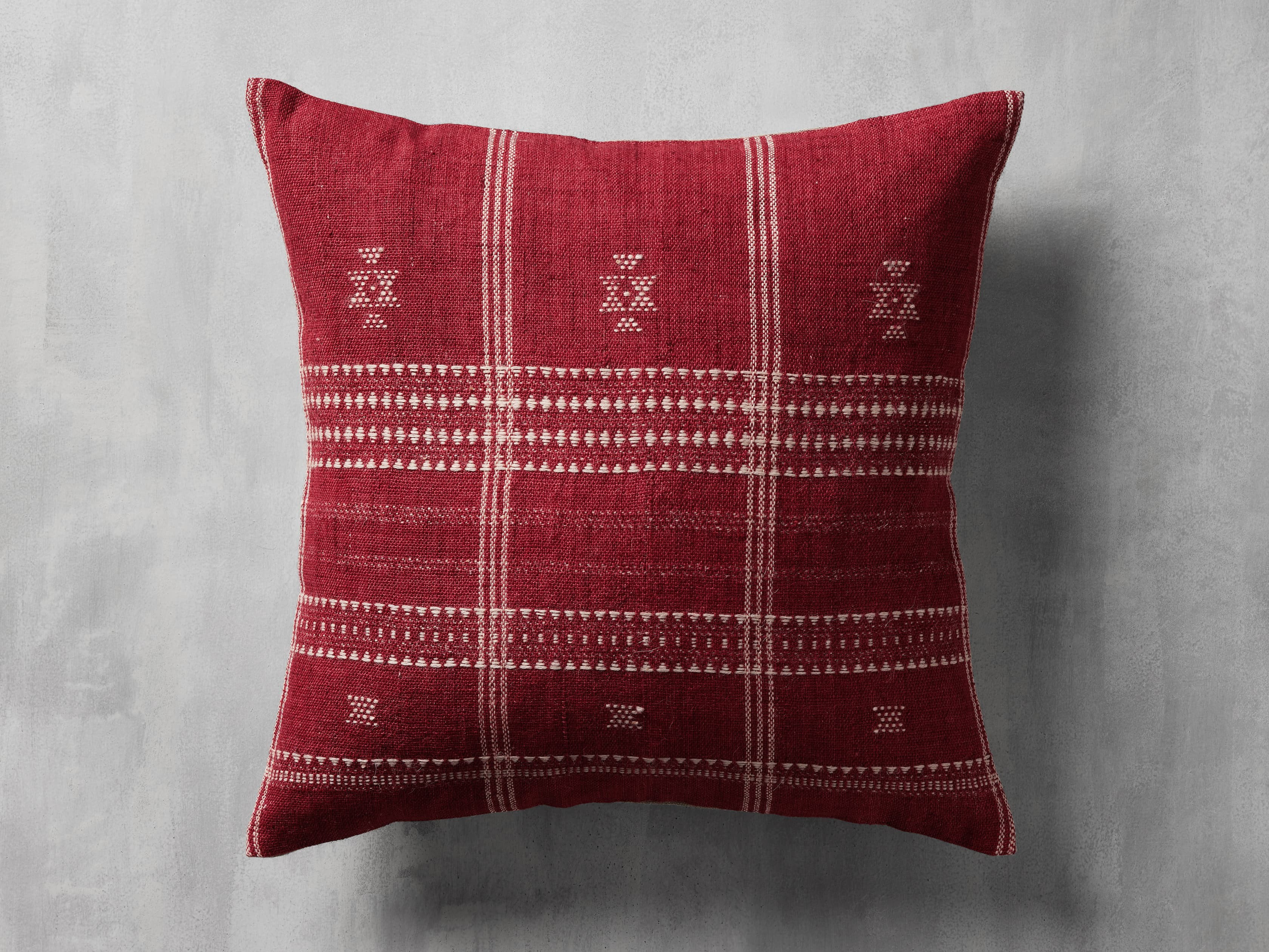 Geo Pillow Cover in Red | Arhaus
