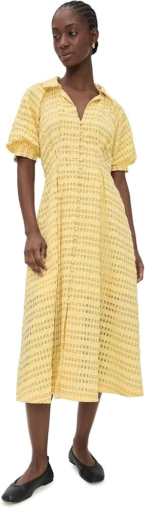 English Factory Women's Seersucker Check Midi Dress | Amazon (US)