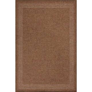 Merrick Cinnamon/Multi 8 ft. 9 in. x 12 ft. 2 in. Indoor/Outdoor Area Rug | The Home Depot