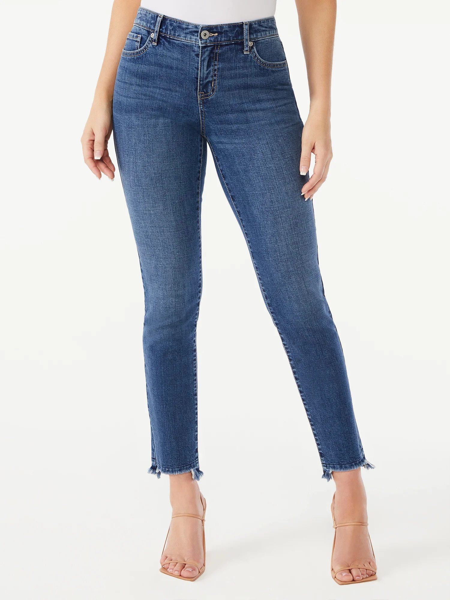 Sofia Jeans by Sofia Vergara Women's Bagi Boyfriend Jeans with Release Hem - Walmart.com | Walmart (US)