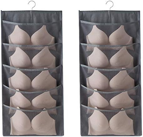 Enlarged Closet Hanging Bra Organizer with Rotating Metal Hanger, Extra-Large Dual Sided Wall She... | Amazon (US)