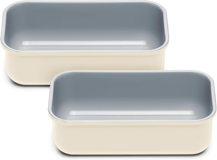 Caraway Non-Stick Ceramic 1 lb Loaf Pan Duo - Naturally Slick Ceramic Coating - Non-Toxic, PTFE &... | Amazon (US)
