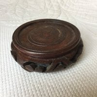 Vintage Round Wood Base Stand To Display On. Openwork Designs Around Edge. Circle Space Is 3"". Stand | Etsy (US)