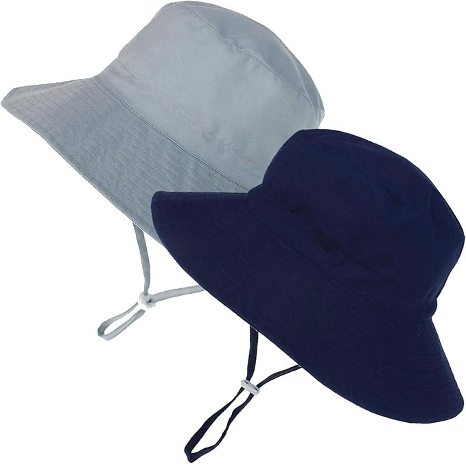 Baby Sun Hat Large Brim Summer UPF 50+ Sun Protection Toddler Bucket Hats Adjustable Baby Hats 3M... | Amazon (US)