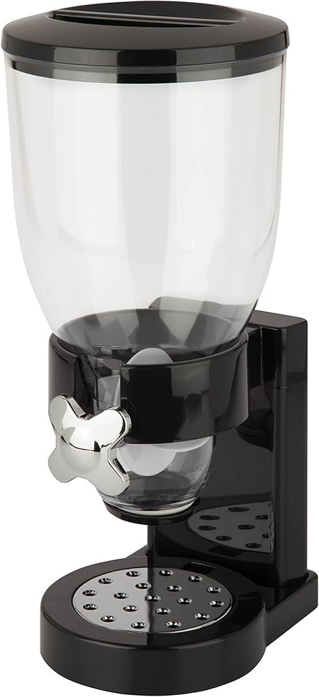 Honey-Can-Do Dry Food Dispenser, Single Control, Black/Chrome | Amazon (US)