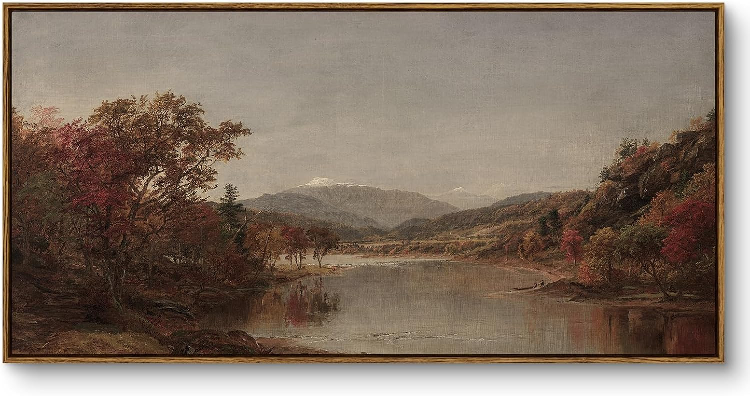 InSimSea Extra Large Framed Vintage Wall Art, Fall Nature Landscape,20x40In | Amazon (US)