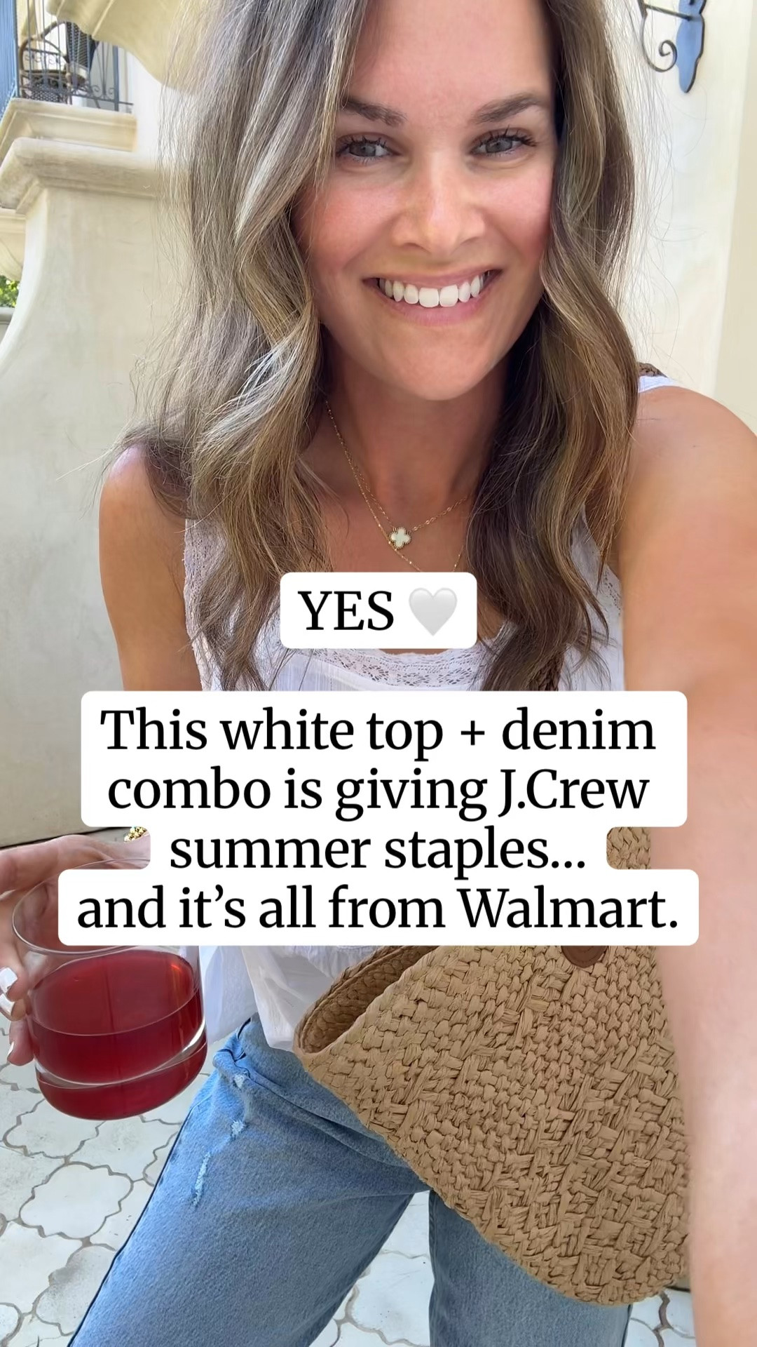 This white top + denim combo is giving J.Crew summer staples… and it’s all from Walmart- LIKE and comment “WALMART FINDS” for deets. 🤍✨ Easy, elevated, and perfect for summer mom style.
#walmartfashion

#LTKootd #LTKmomlife #LTKSaleAlert