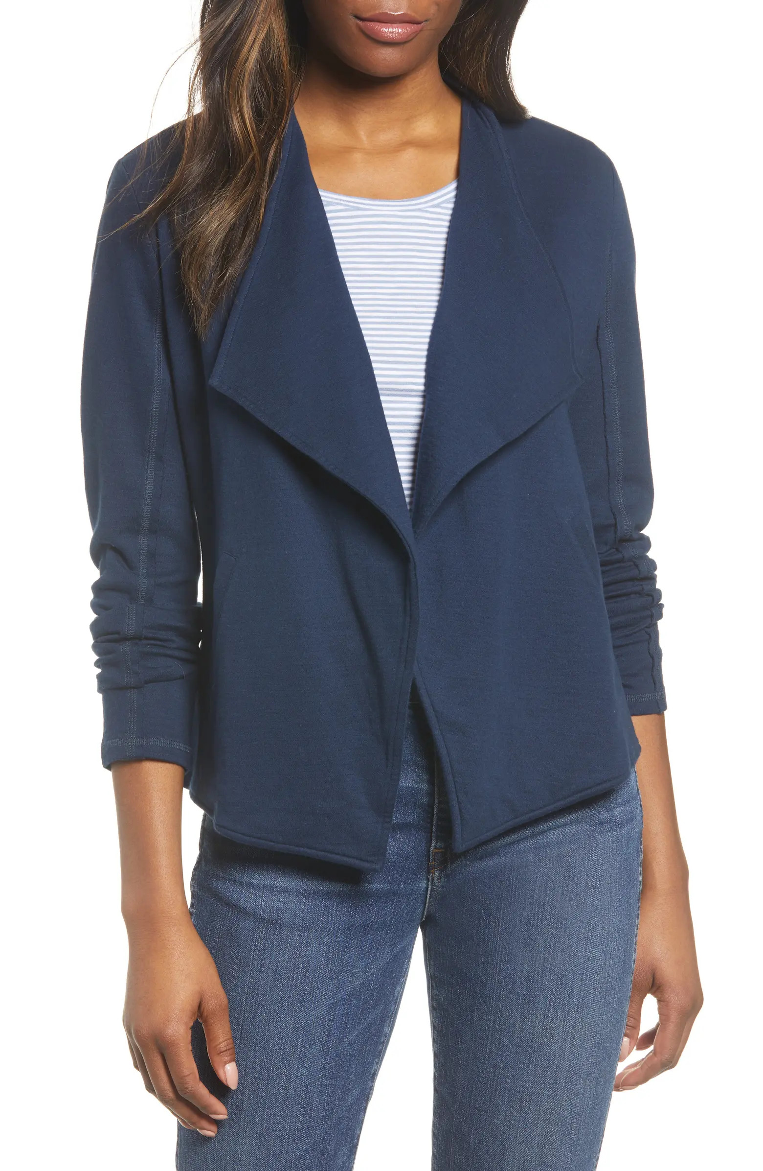 Drape Collar Knit Blazer | Nordstrom