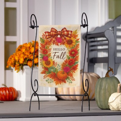 Hello Fall Wreath Suede Flag | Target