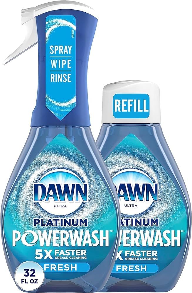 Dawn Powerwash Spray Starter Kit, Platinum Dish Soap, Fresh Scent, 1 Starter Kit + 1 Dawn Powerwa... | Amazon (US)