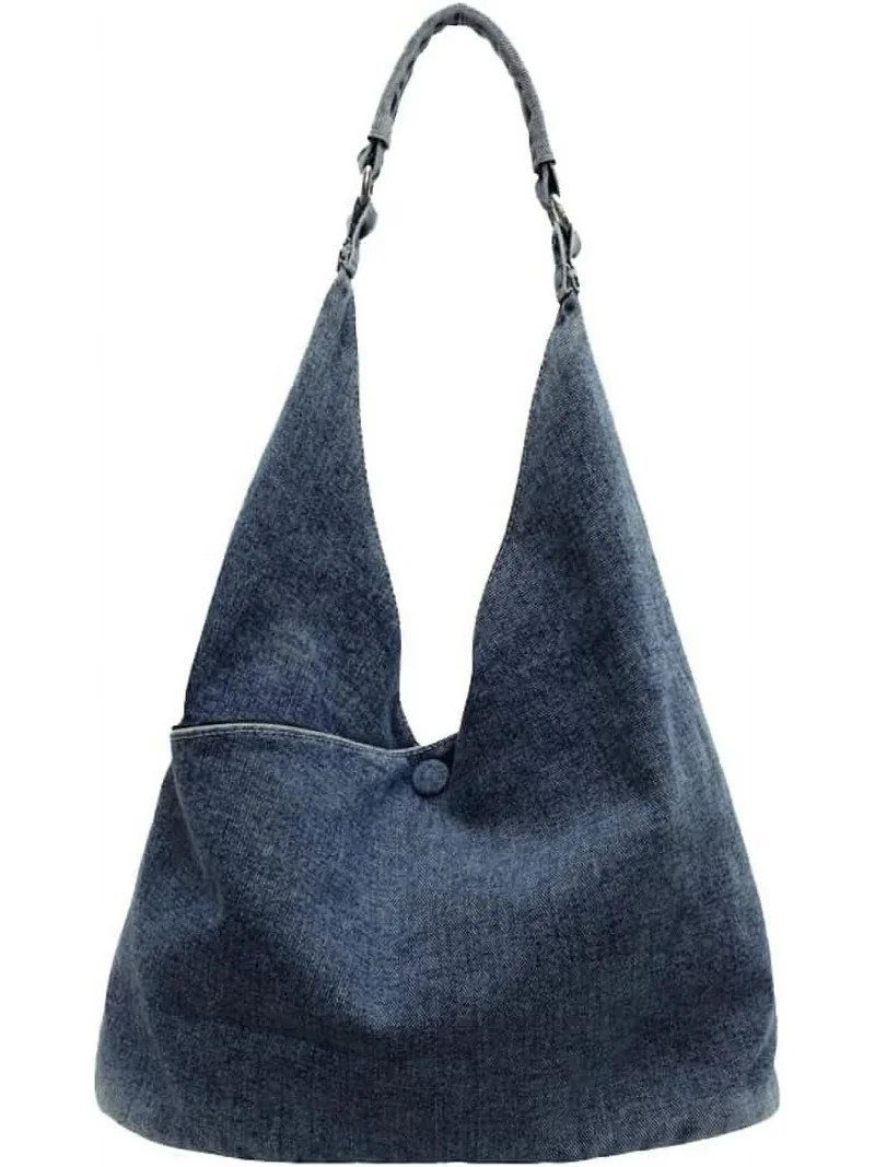 Municipal Shoulder Bag for Women Casual Denim Purse Hobo Bags Tote Bag Retro Crossbody Bag Handba... | Walmart (US)