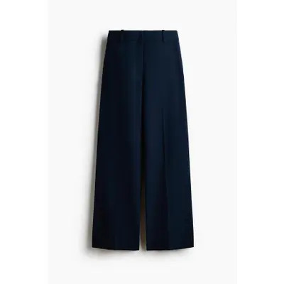 H&M Wide-Leg Dress Pants in Dark Beige/leopard Print at Nordstrom, Size 12 | Nordstrom