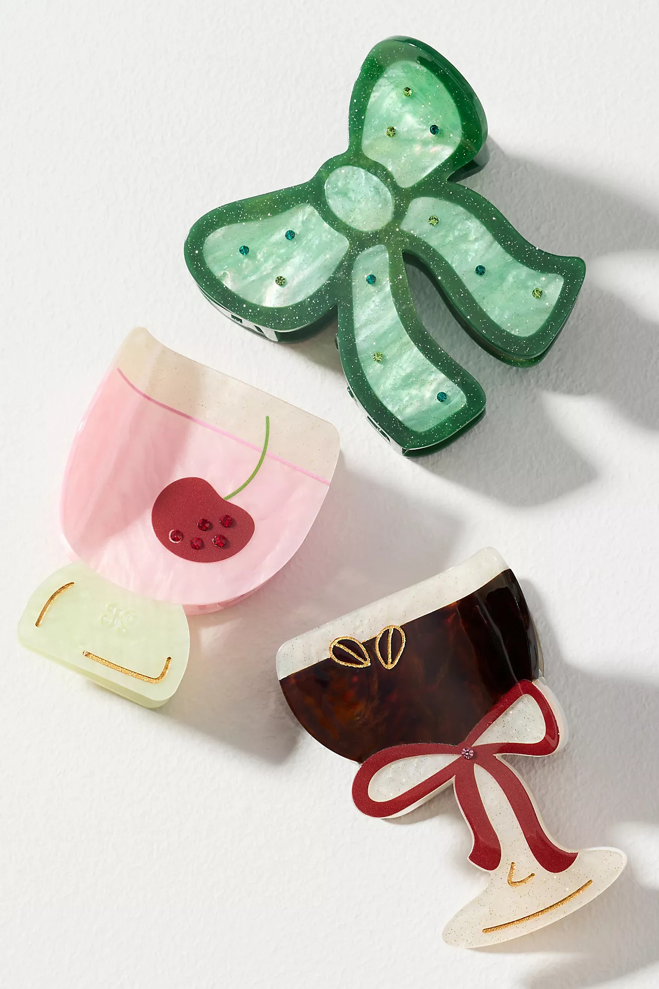 Frasier Sterling Cocktail Hair Claws, Set of 3 | Anthropologie (US)