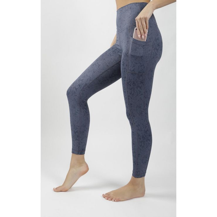 Yogalicious - Women's Nude Tech Water Droplet High Waist Side Pocket Ankle Legging | Target