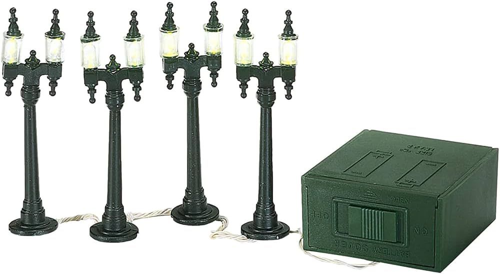 Department 56 Accessories for Villages Double Street Lamps Accessory Figurine (Set of 4) | Amazon (US)