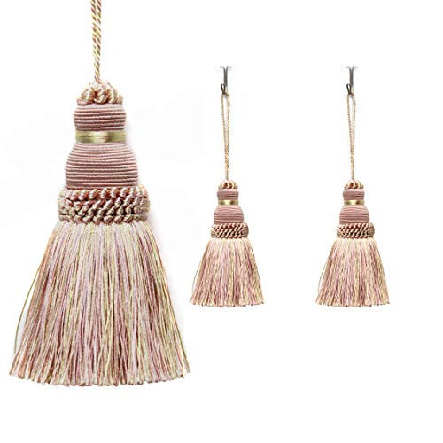 Fenghuangwu Colorful Tassel Key Tassel DIY Accessories for Curtain and Home Decoration-Mix pink-2PCS | Amazon (US)