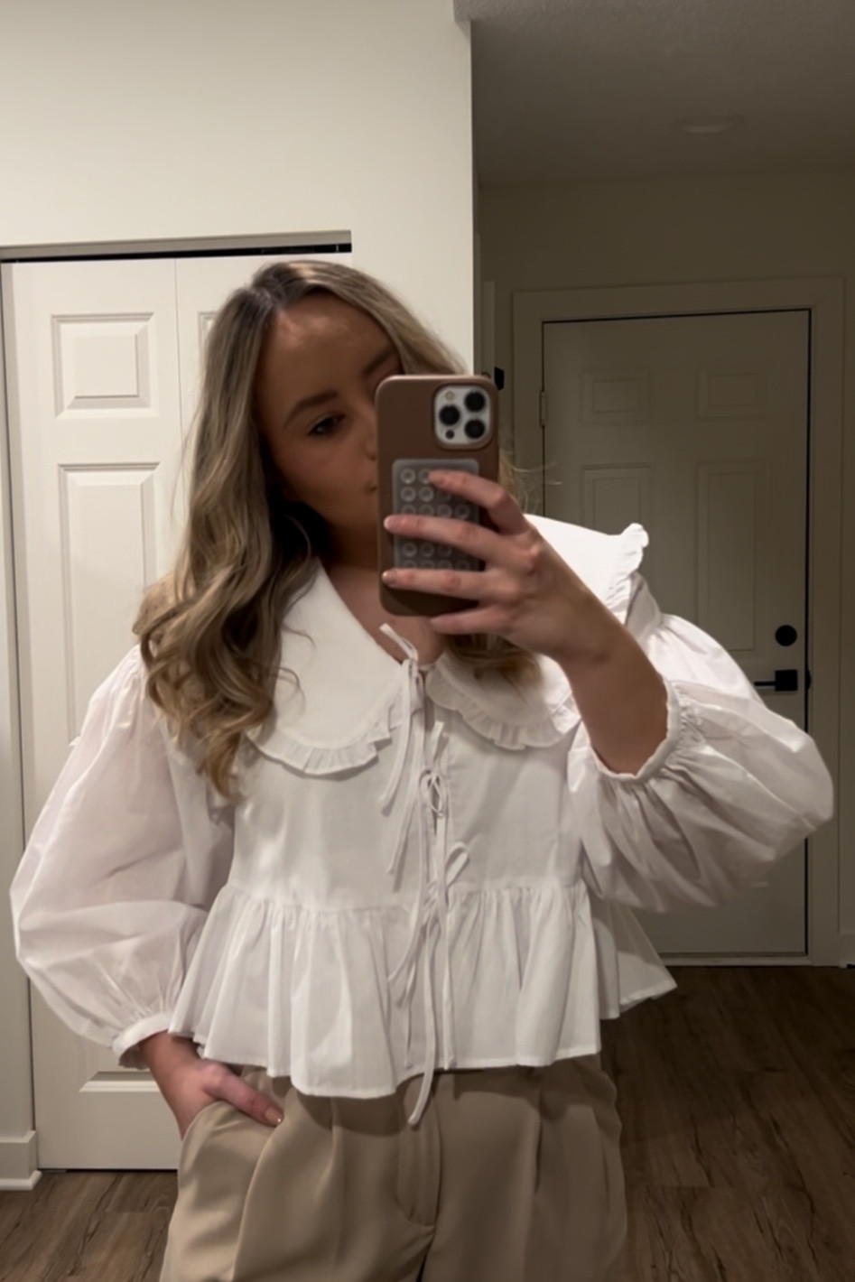 Work OOTD 
Ganni Dupe Top 

#LTKfindsunder100 #LTKSeasonal #LTKstyletip