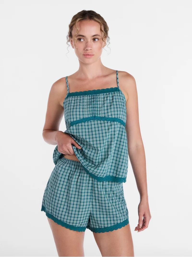 Joyspun(4.3)|31 Joyspun Women's Sleep Cami and Shorts Set with Lace Trim, Sizes XS-3X  Free shipp... | Walmart (US)