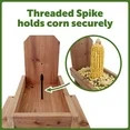 Pennington Red Cedar Picnic Table Squirrel Feeder, Holds Corn, Nuts and Seeds, 1 Table, 9"x10"x9" | Walmart (US)