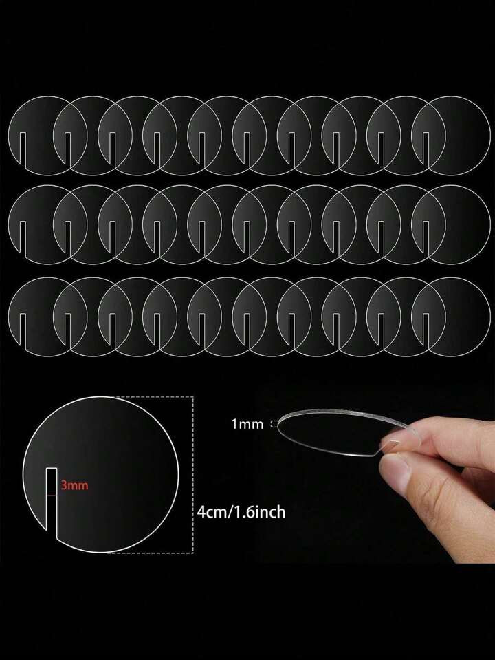 30pcs Acrylic Round Drink Labels, DIY Wedding Birthday Party Beverage Glass Edge Cards | SHEIN