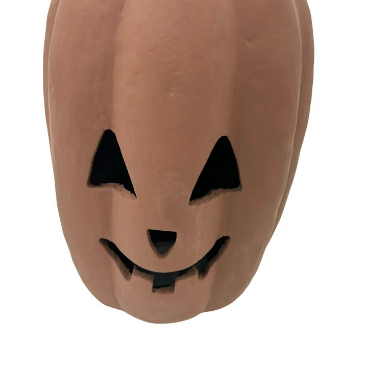 Paper Mache Jack-o'-Lantern Tabletop Decoration, Brown, 12.38", Halloween by Way To Celebrate | Walmart (US)