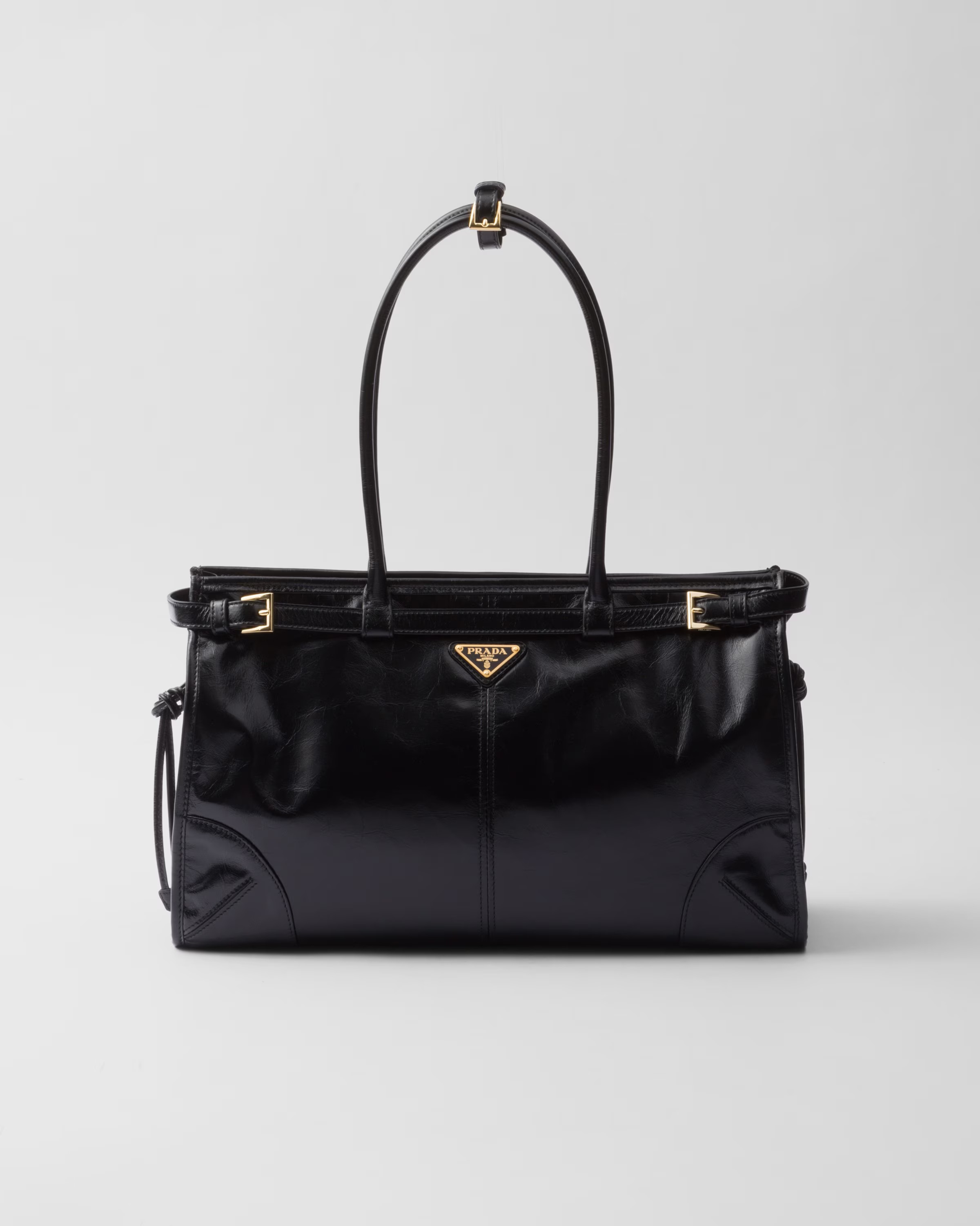 Large leather handbag | Prada US