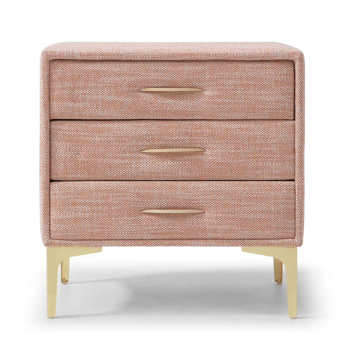 Elegant Upholstered Nightstand With Gold Legs | Wayfair North America