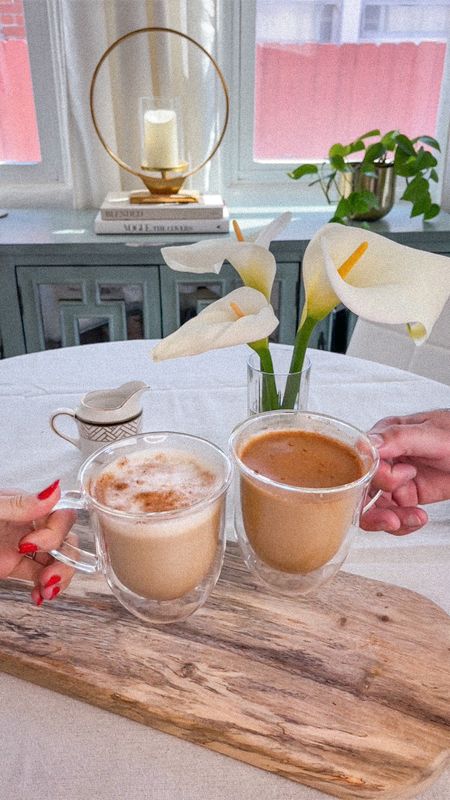 Everything you need for the best morning coffee.@ JoyJolt, double insulated coffee glasses. Great housewarming gift idea. 
#coffee #housewarming 

 @joyjolt #joyjolt #joyjoltmoments #withjoy #joyjoltpartner

#housewarminggift #giftidean#latte #coffeelover

#LTKhome