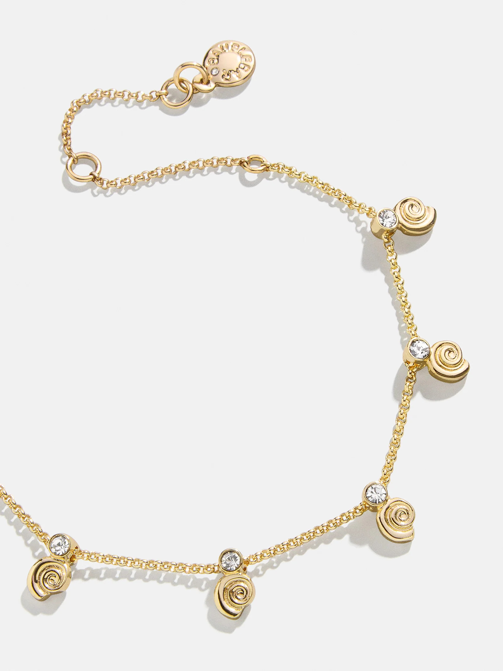 Pacifica Seashell Bracelet - Gold/Pavé | BaubleBar