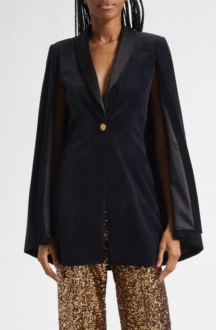 Esther Shawl Collar Velvet Jacket | Nordstrom