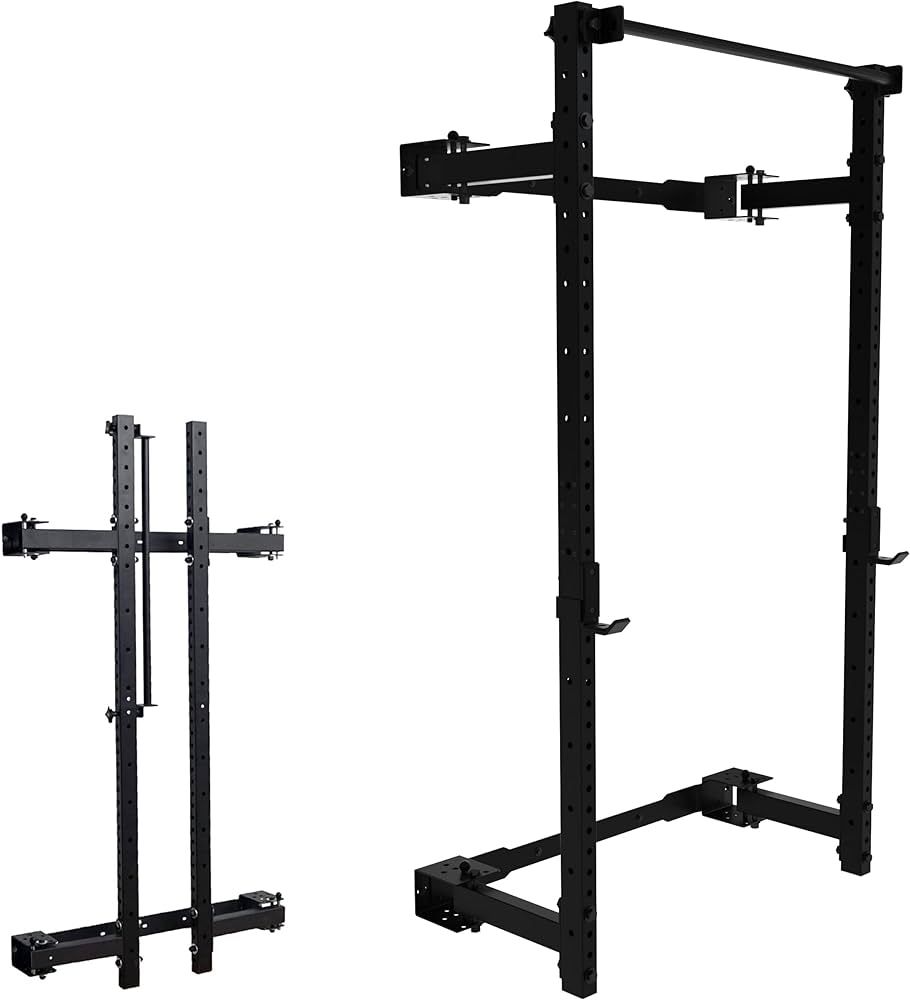 PRx Performance Fold-In ONE Squat Rack, Wall Mounted Folding Power Stand, Weight Lifting Adjustab... | Amazon (US)