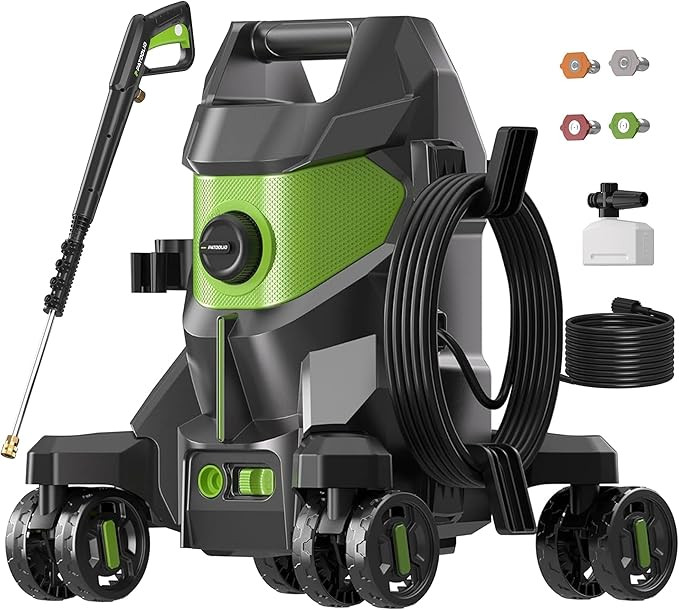 Pressure Washer, Power Washers with 4 Lockable Wheels,High Pressure Washers with Anti-tip Design,... | Amazon (US)
