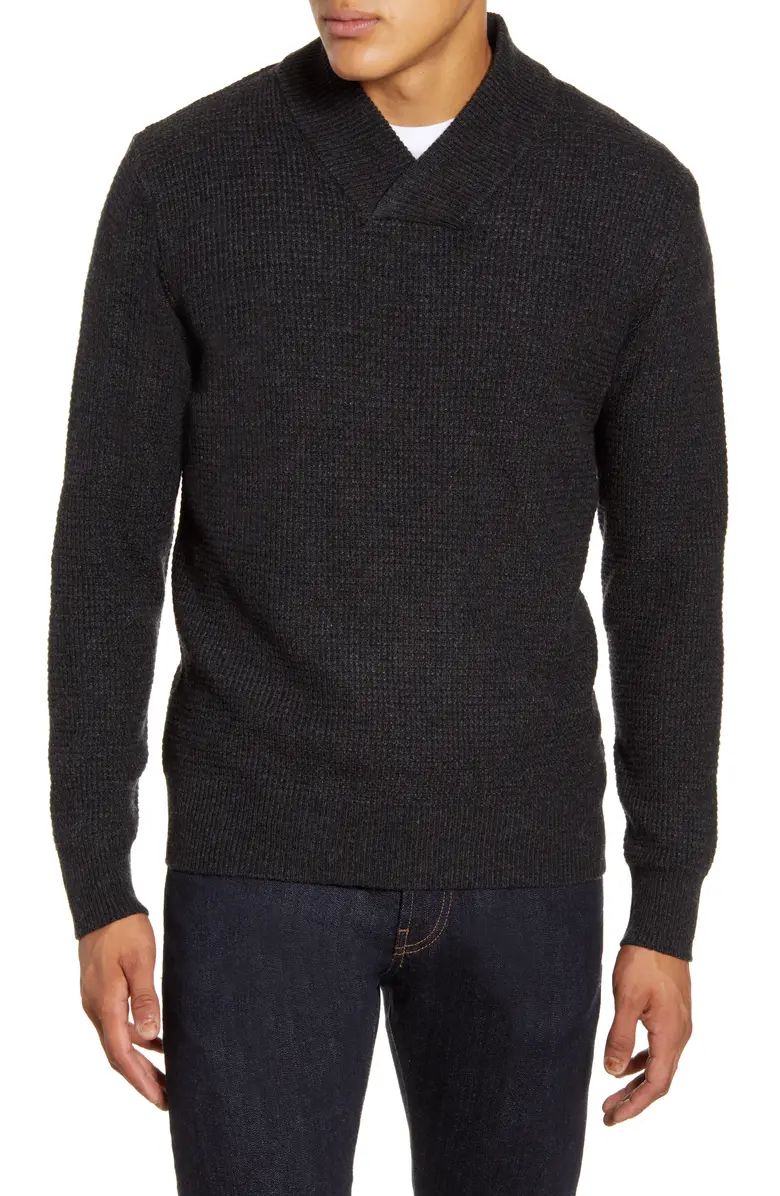 Waffle Knit Thermal Wool Blend Pullover | Nordstrom