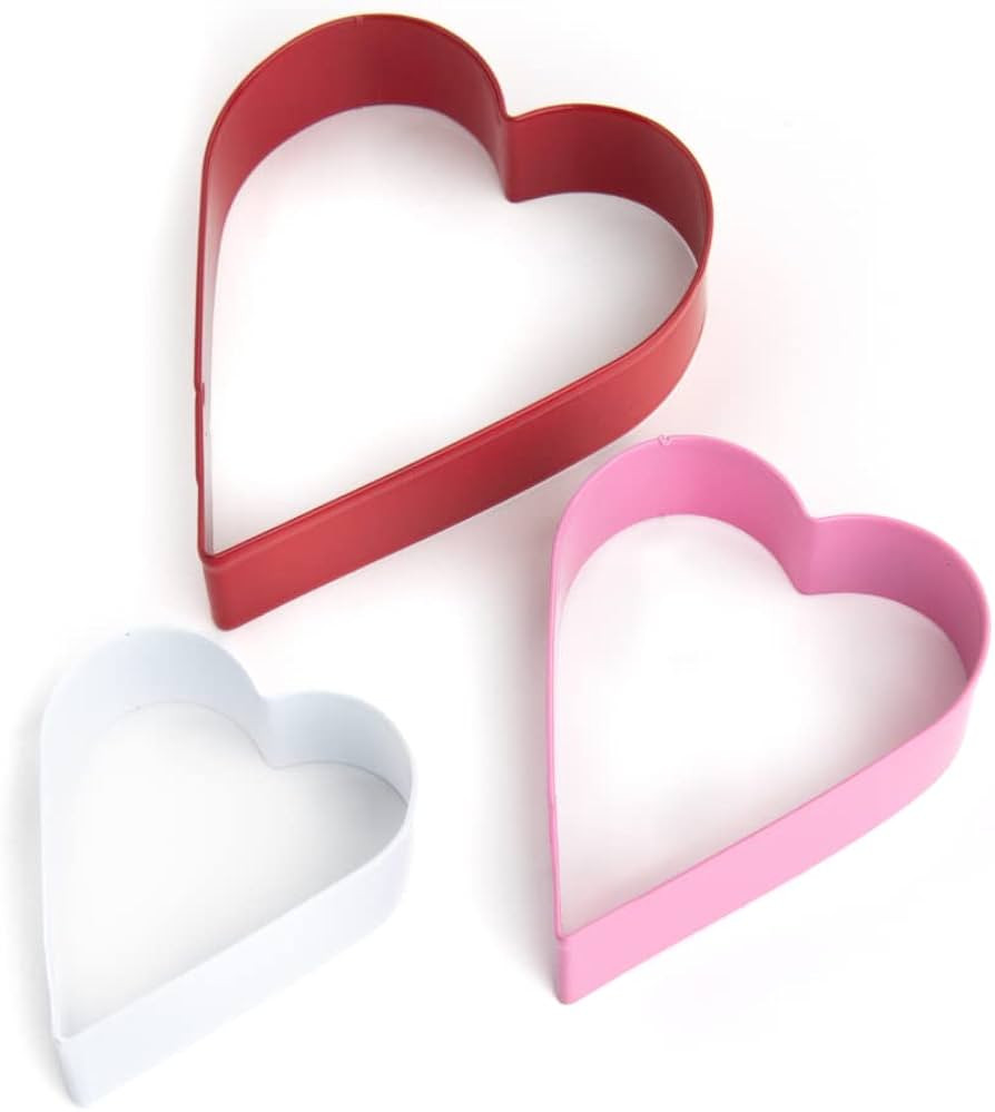 Cookie Cutter Kingdom - Valentine's Cookie Cutters - 3 Piece Set - Heart Cookie Cutters Shape - W... | Amazon (US)