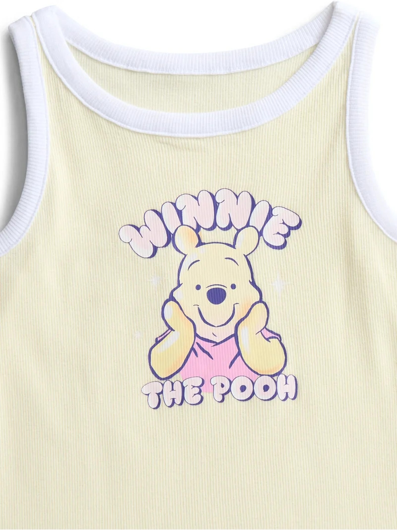 Winnie The Pooh Girls Airbrushed Ringer Graphic Tank Top, Sizes 4-16 | Walmart (US)