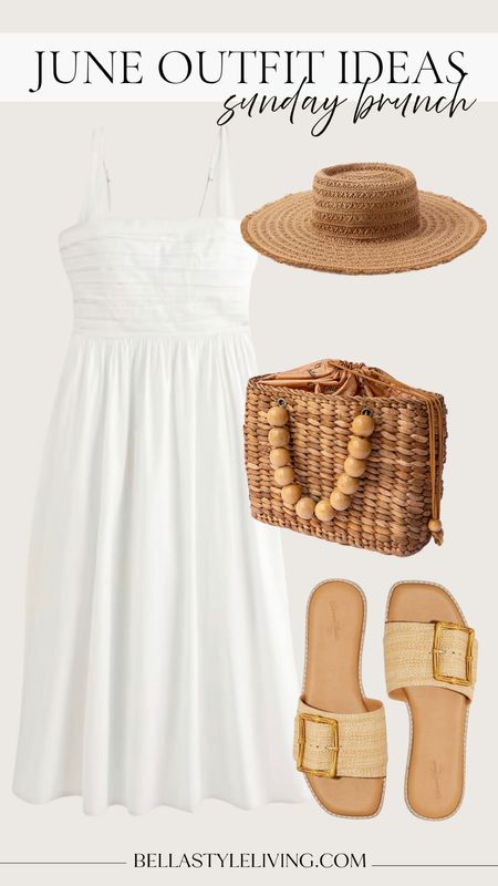 White dress outfit for summer.  Great style option for Fourth of July and beyond. 

White dresses | sandals | stare hat | straw bag | brunch outfit | summer outfit 

#LTKFind #LTKstyletip #LTKunder100