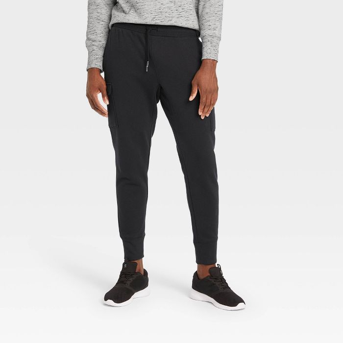 Men's Cotton Fleece Cargo Joggers - All in Motion™ | Target