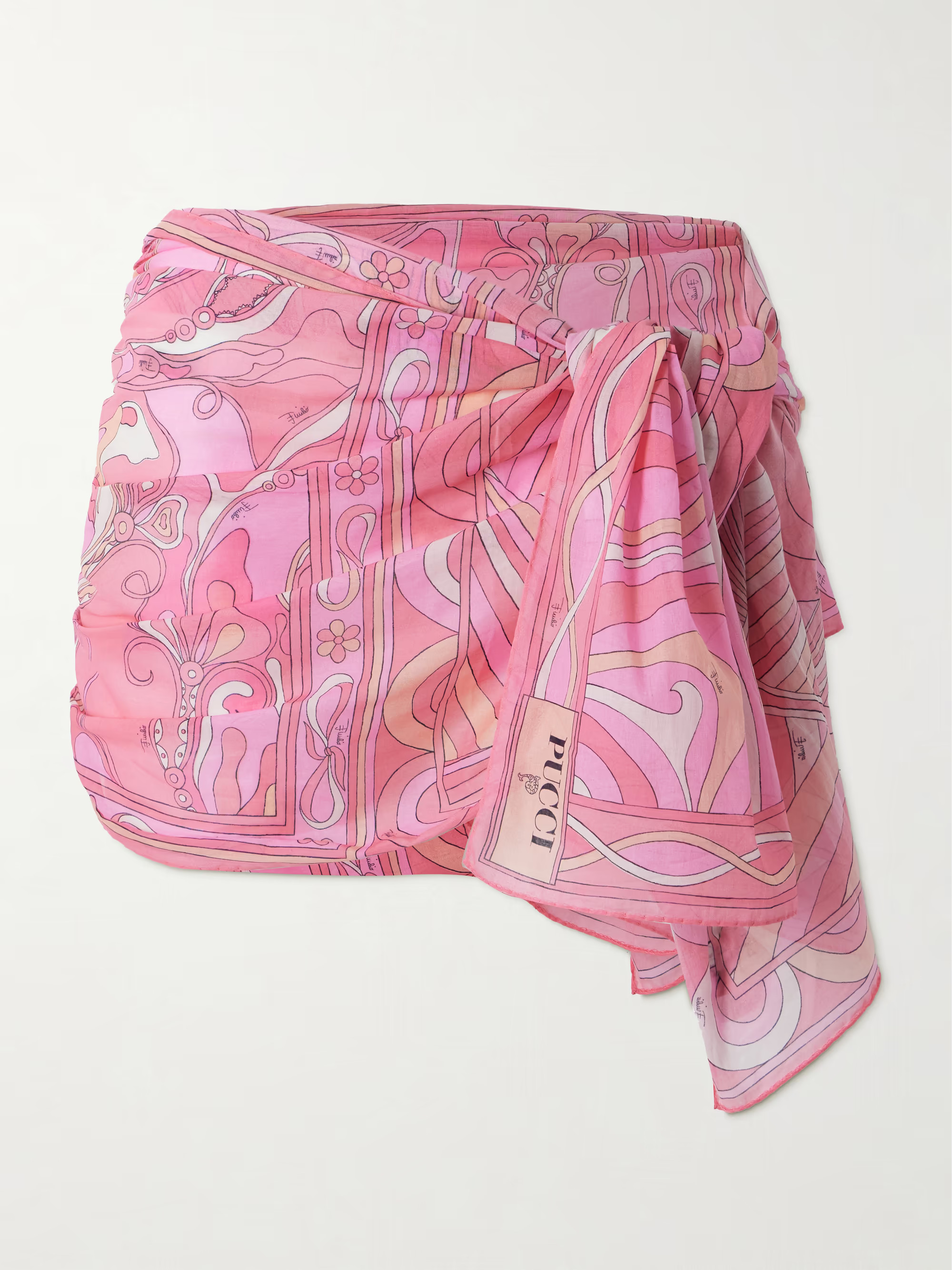 Printed cotton-voile pareo | NET-A-PORTER APAC