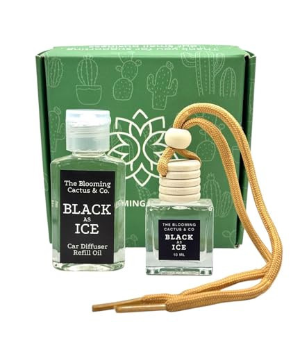 Car Air Freshener with 1 Oz Refill included | Car scented on the go | Car Air Freshener | Long Lasting Hanging Fragrance | Phthalate Free Fragrance (Black As Ice (Type), 10 ml) | Amazon (US)