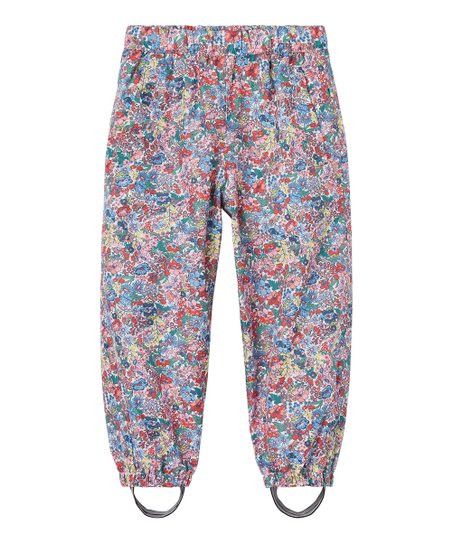 Joules White Floral Ditsy Bayfield Waterproof Packable Pull-On Pants - Toddler & Girls | Zulily