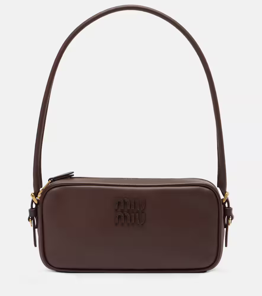 Miu Miu Leather shoulder bag | Mytheresa (UK)