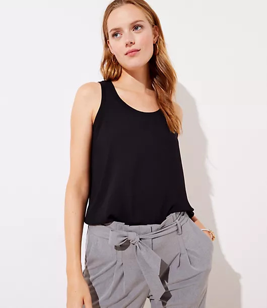 LOFT Rib Knit Trim Tank | LOFT