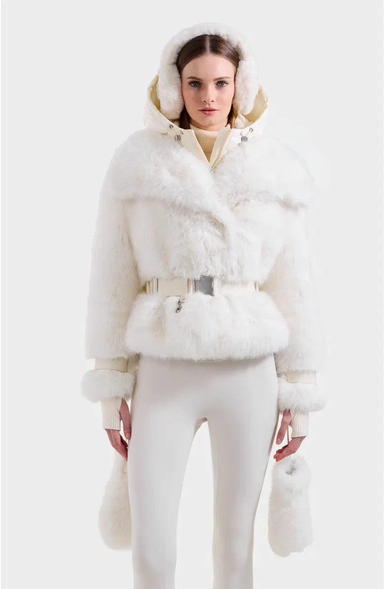 Rudsak Chloe Faux Fur Jacket with Puffer Hood | Nordstrom | Nordstrom