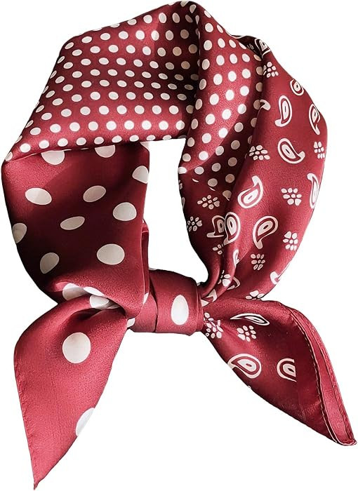 Silky Scarf for Women Lightweight Satin Bandanas Neck Hair Wrap For Sleeping Head Scarves 27.5" | Amazon (US)
