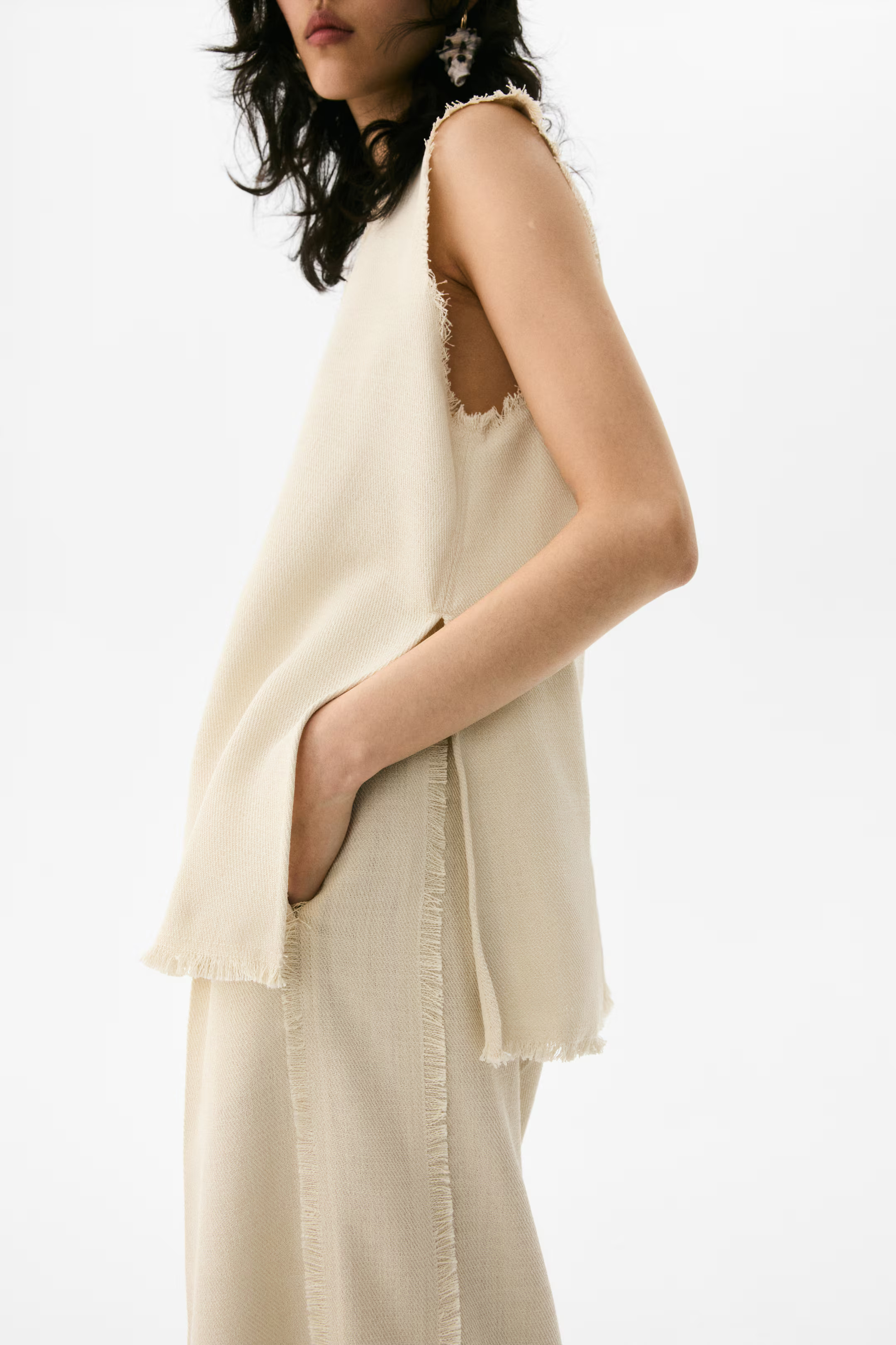 Wide-Leg Twill Pants | H&M (US + CA)